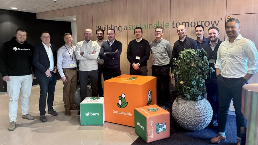 Vertreter von BAM Netherlands, BAM UK & Ireland und OpenSpace